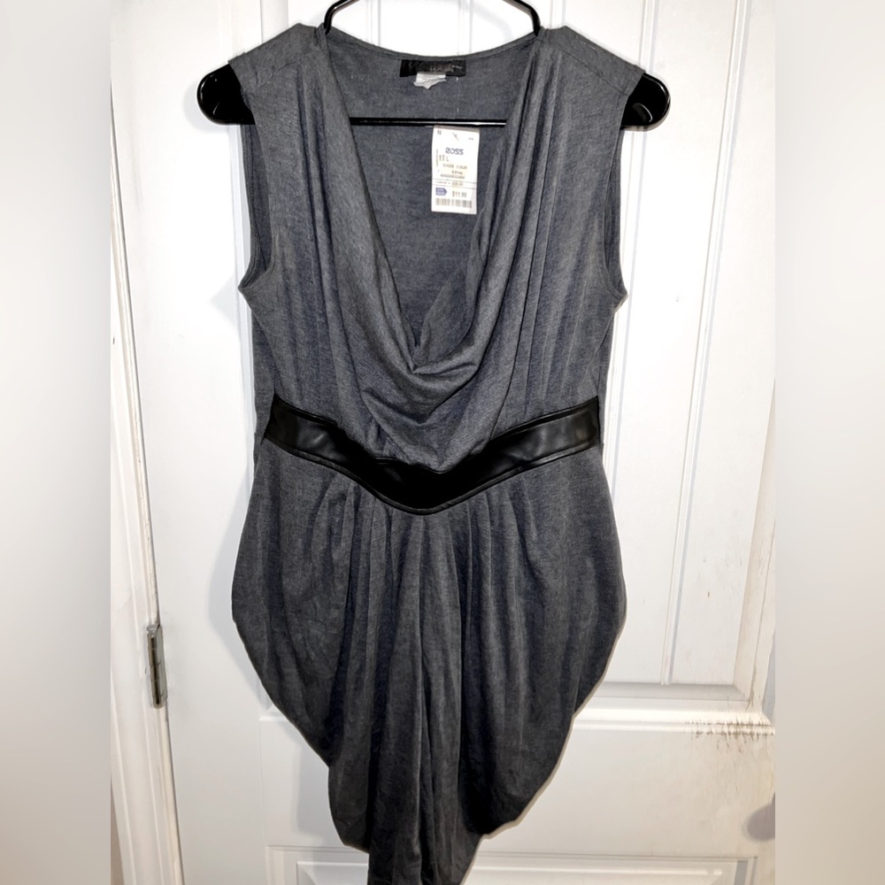 Hypnotic Y2K style draped midi dress with accentuated hips/belt